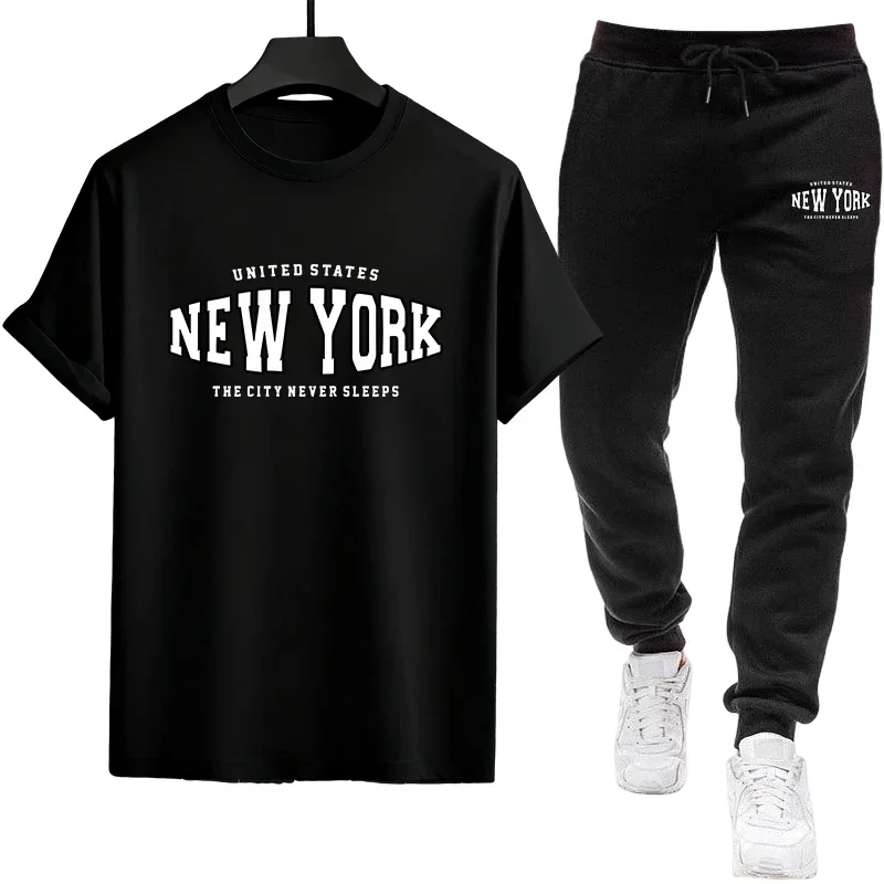 

Summer Outdoor Jogging Single Sports Short-sleeved T-shirt 2026 Daily Hot Sales Men's Tracksuit and Casual Quality Sports Pants
