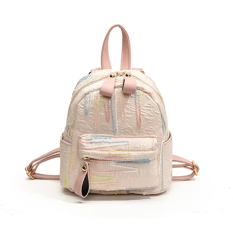 

Pretty Fashionable Girl Backpack Cute Little Bags Large Capacity Mini Student Spring Outing Designer Luxury Backpack Girl Gift