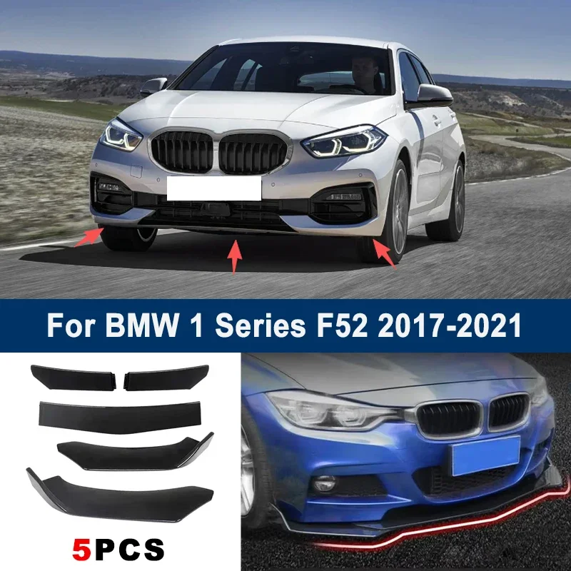 

Adjustable 5Pcs Sectional Front Spoiler Lip For BMW 1 Series F52 2017-2021 Front Bumper Splitter Car Exterior Sport Body Kit