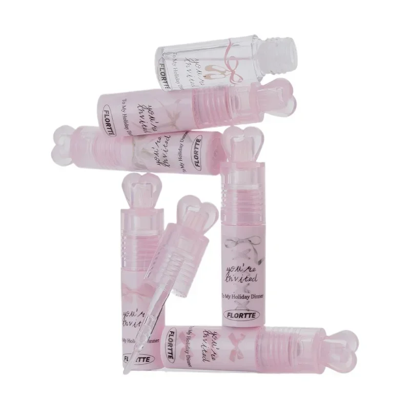 FLORTTE Little Bow Collection Creamy Lip Cream Matte Long-Lasting Non-Stick Cup Not Fade Waterproof Pigmented Velvet Lipgloss