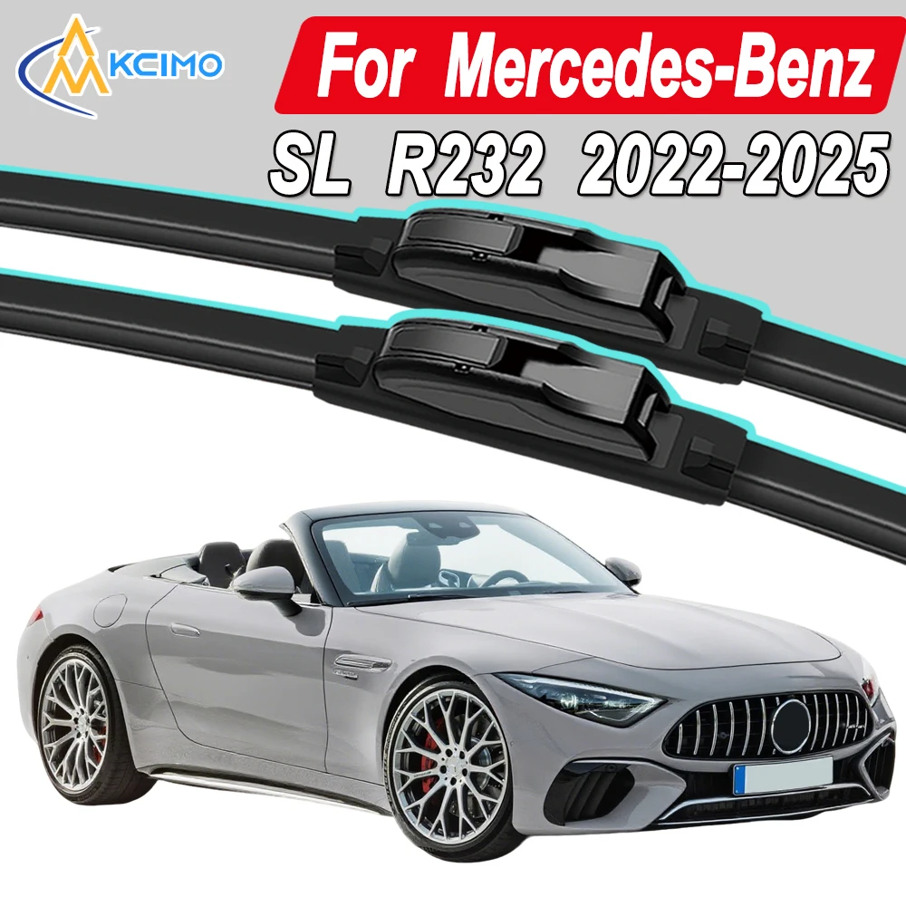 

Silicone Car Wiper Blades for Mercedes-Benz SL R232 2022-2025 - All Weather Silent Wiper Blades, Quick Release Clip