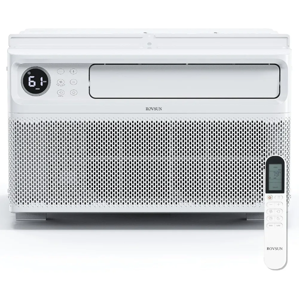 

8000 BTU Window Air Conditioner with Remote Control, Timer Function & Pre-Installed Side Panels for Easy Operation Installation