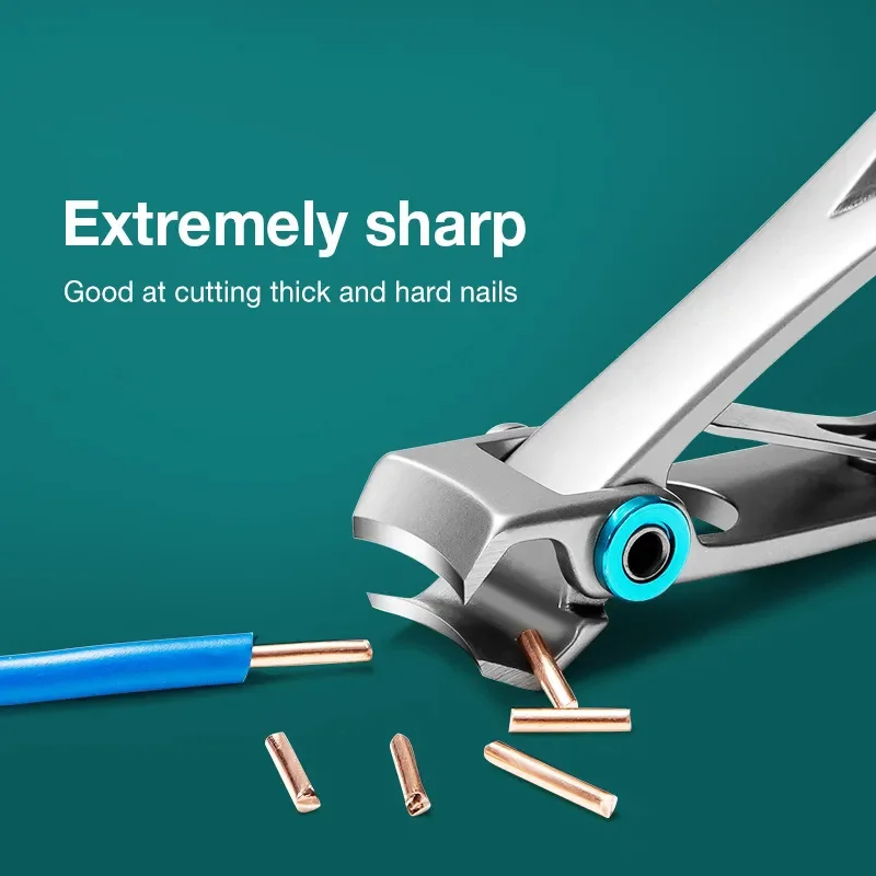 Tagliaunghie di alta qualità in acciaio inossidabile, disponibili in due misure, tagliaunghie per manicure, forbici per unghie spesse e dure 2028