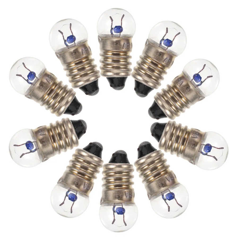 

50Pcs Physics Experiment Light Bulbs Mini Incandescent 2.5V 0.3a Screw Base E10 Lamps for Classroom Electrical Demonstration Lab