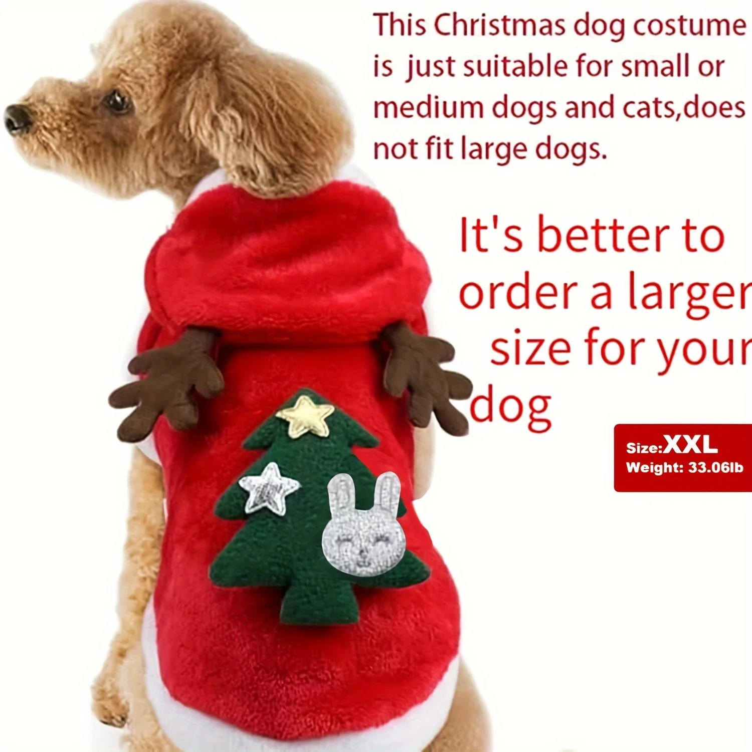 Winter Cartoon-Themed Pet Costumes with Snap Button and Pullover Closure - Polyester Christmas Outfits for Medium Dogs and Cats