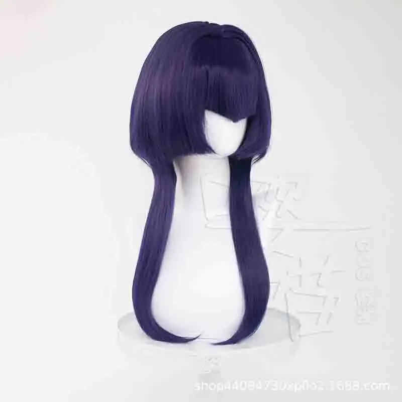 Candace Cosplay Wig Game Genshin Impact 65CM Purple Heat Resistant Synthetic Wig Anime Candace Cosplay Wigs Halloween Men Women