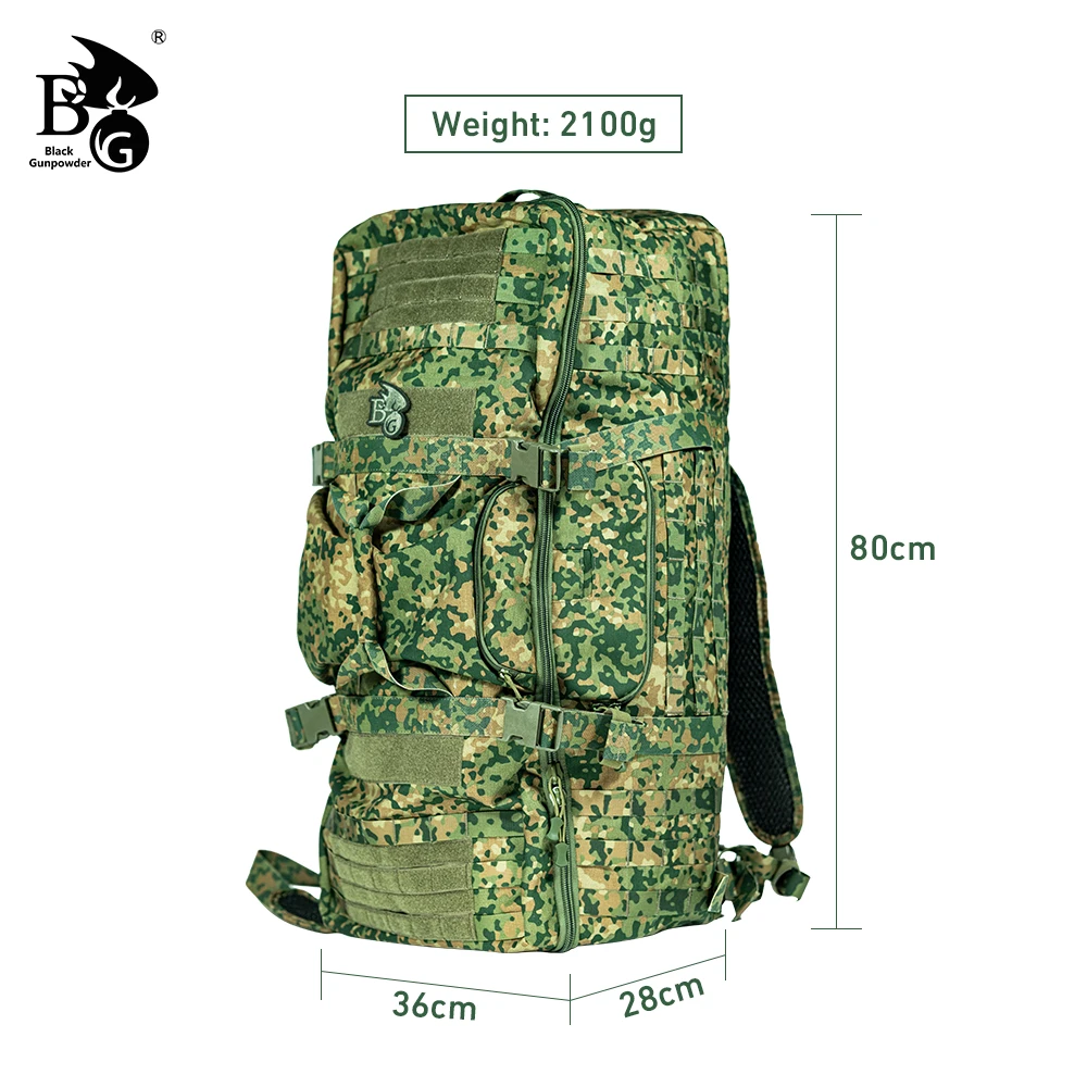 80L Dutch Camouflage Large-Capacity Luggage Bag, Waterproof and Flame-Retardant, 500D Coating, Multi-Purpose Tactical Storage Bag