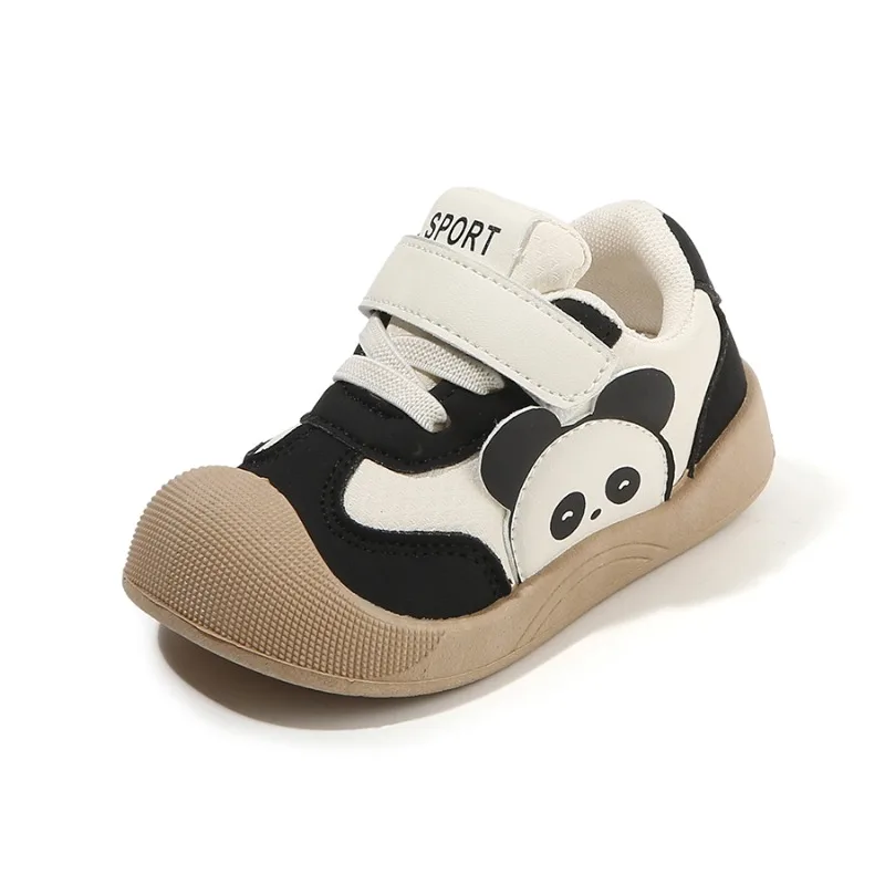 Cute Toddlers Walking Sneakers Cartoon Panda Pattern Kids Causal Shoes for Boys Girls Outdoor Anti-kick Children Sports Shoes