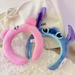 Cute Disney Stitch Kirby Plush Ears Headband Women Cartoon Minnie Hairband Girl Soft Doll Stitch Hair Accessories Kids Xmas Gift