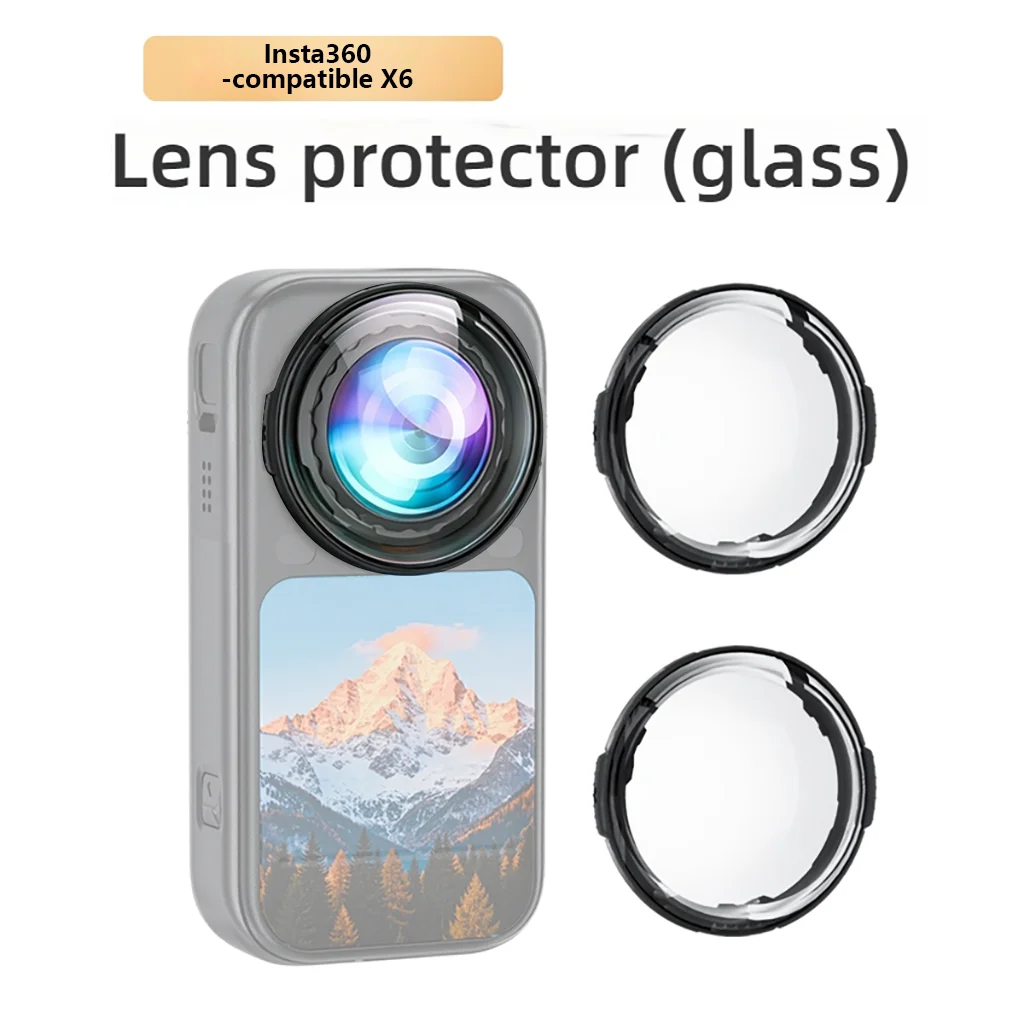 Metallrahmen-Kamerakäfig für Insta360 X6 Aluminium Magnetischer Schnellverschluss mit HD-Glas-Objektivschutz und Montageadapter – Detail 14