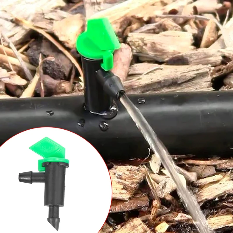 BYBS-90Pcs Drip Emitter,Garden Flag Irrigation Drippers In 3 Sizes,1 GPH, 2 GPH, 4 GPH Per Hour For Trees And Shrubs Watering