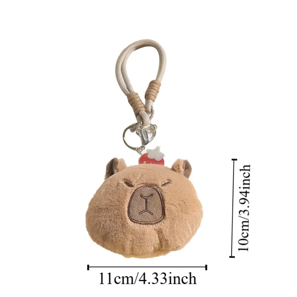 Zipper Plush Capybara Zero Wallet Strawberry Tangerine Anime Small Purse Doll Korean Style Kids Portable Pouch Gifts