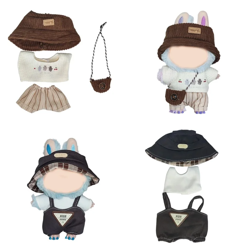 

For 17cm Labubu Clothes Dolls Change Clothing Mini Doll's Clothes Outfit Accessories Fashion Suit No Doll No Shoes