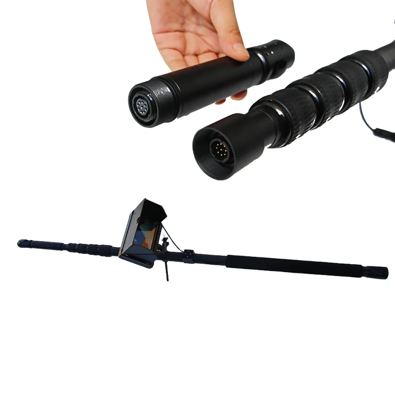 1080P HD Visual Audio Video Searching Life Detector 360 Degree Retractable Carbon Fiber Pole Camera