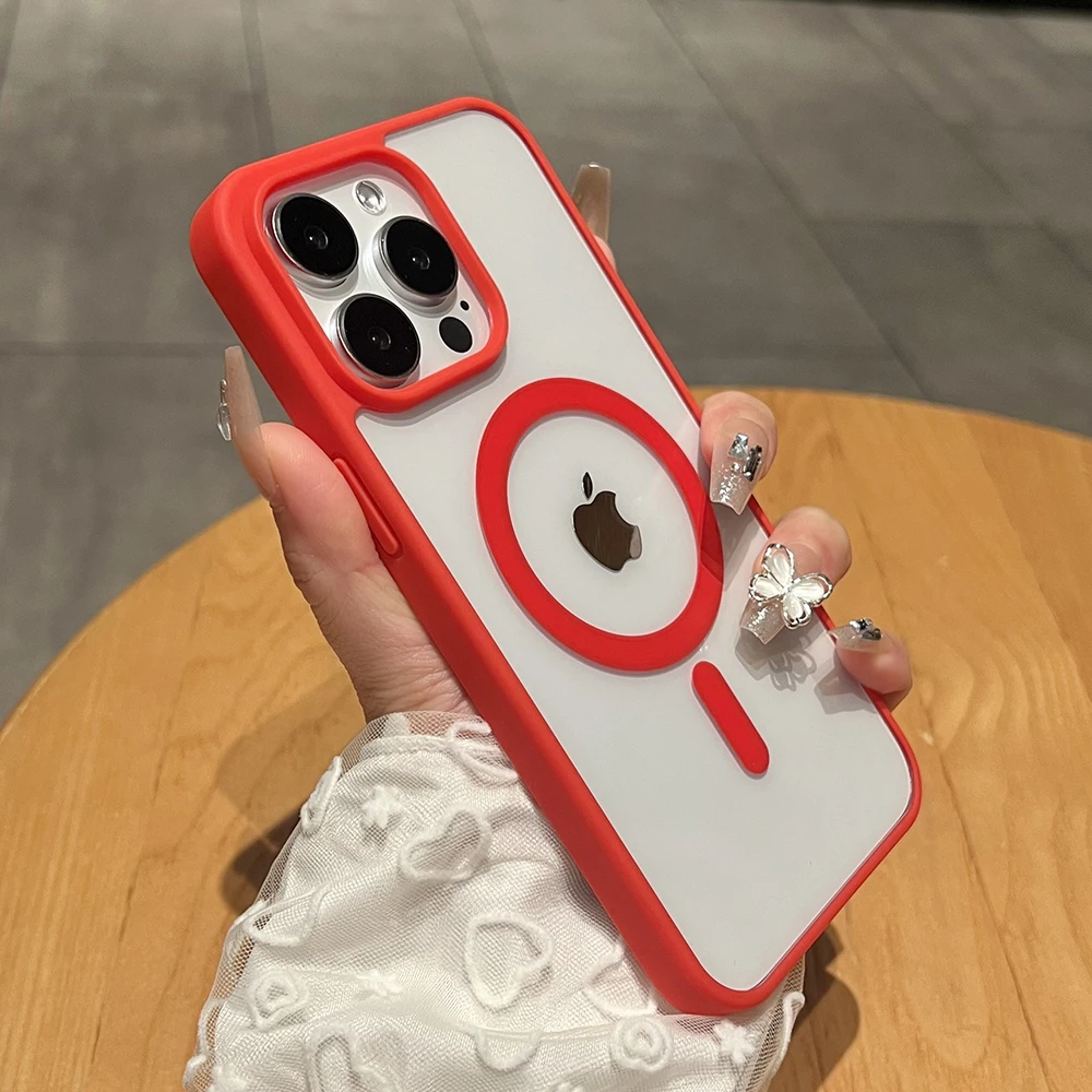 DAIZAG Magnetic Case For IPhone 16 Pro,Pressed Flower Fruit Yellow Design On Clear Base Compatible With MagSafe,Drop Protection Shockproof Case For IPhone 16 Pro White-1271089