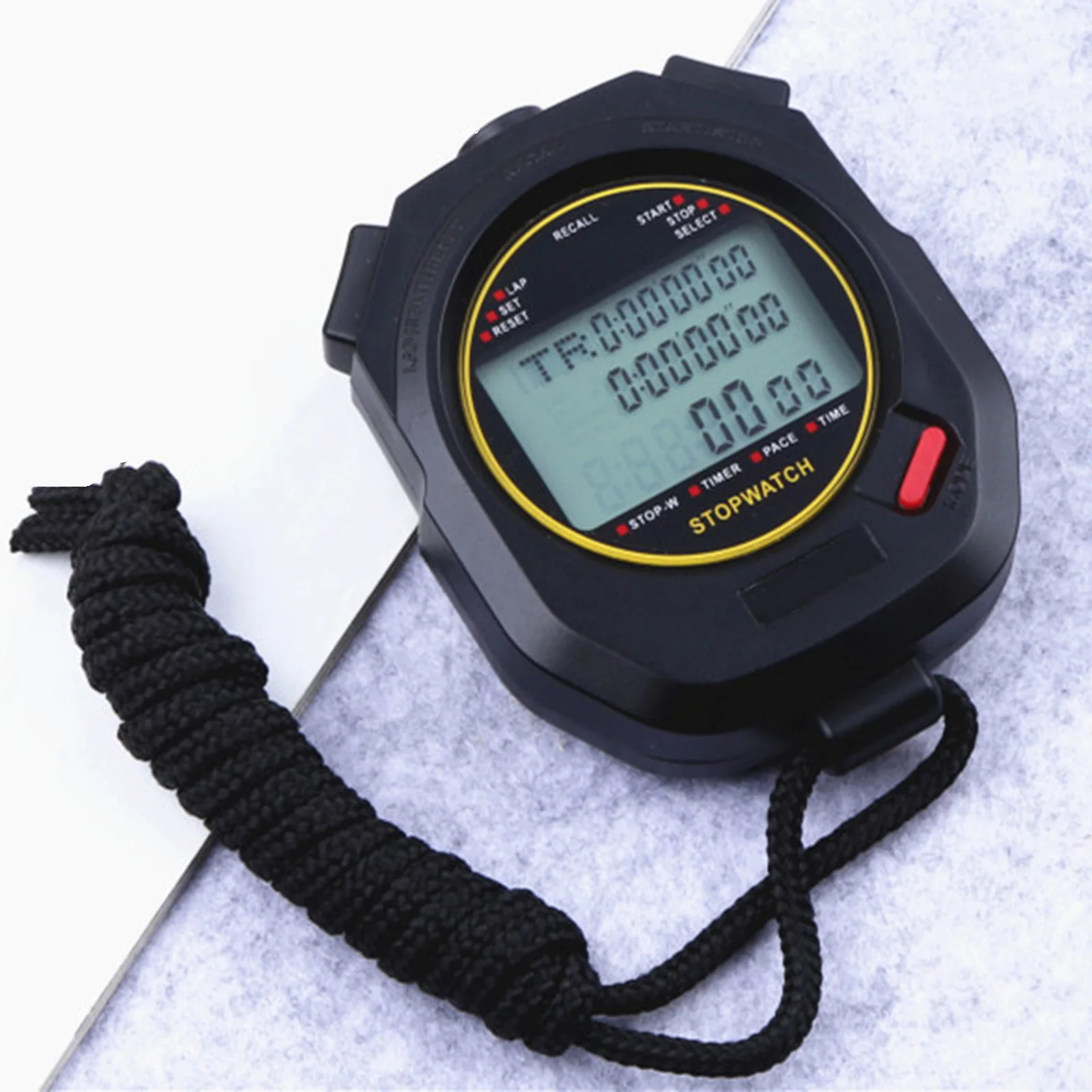 Athlete Friendly Digital Stopwatch Timer Featuring Backlight Display and 30 Lap Memory Great for All Training Needs