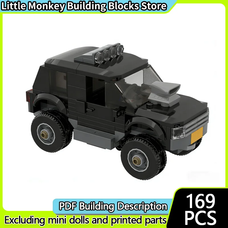 Speed Racing Car Model MOC Building Bricks Black Off-Road SUV Modular Technology Children Holiday Gifts Assemble Toys Suit