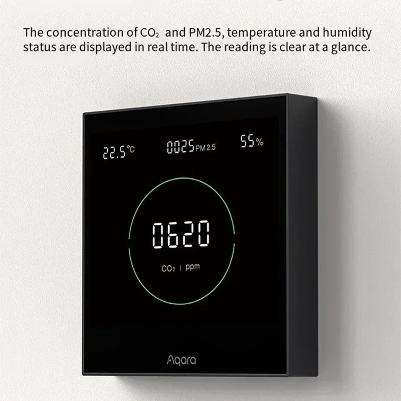 Original Aqara Air Quality Monitor Panel S1 Omni Directional Air CO2 PM2.5 Temperature Humidity Monitoring For Homekit APP