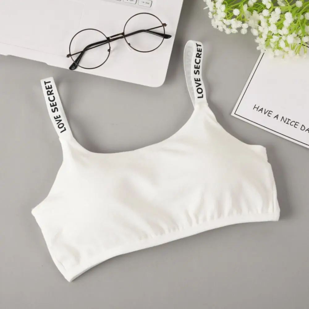 Casual Training Bras Cotton Detachable Padded Seamless Bra Fitness Breathable Sling Girl Sports Bra for Teeange Toddler Girls