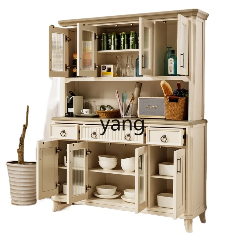 

Lmm solid wood dining side cabinet wine cabinet integrated against the wall kitchen cabinet