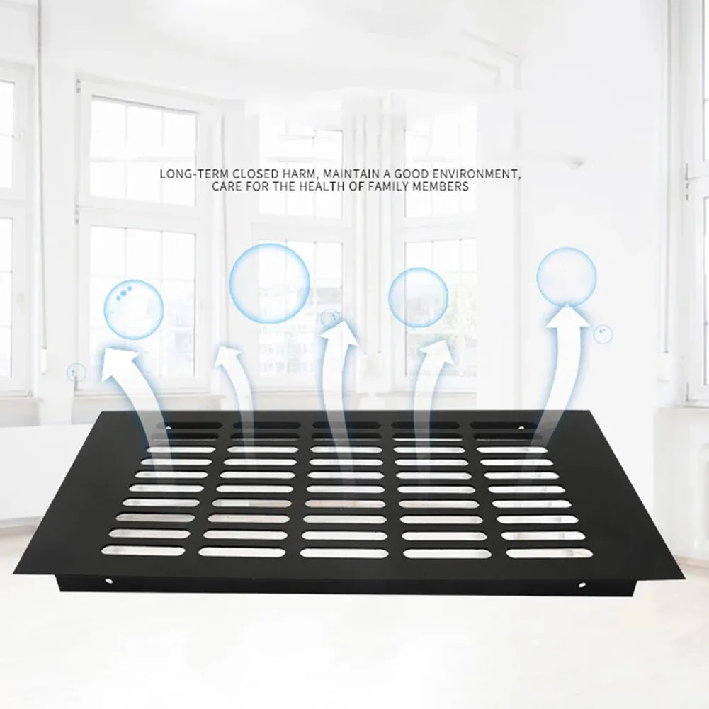 Parts Accessories Household Air Vent Grille Wall Ventilation Cover 50*150-400mm Aluminum Black Multi-functional