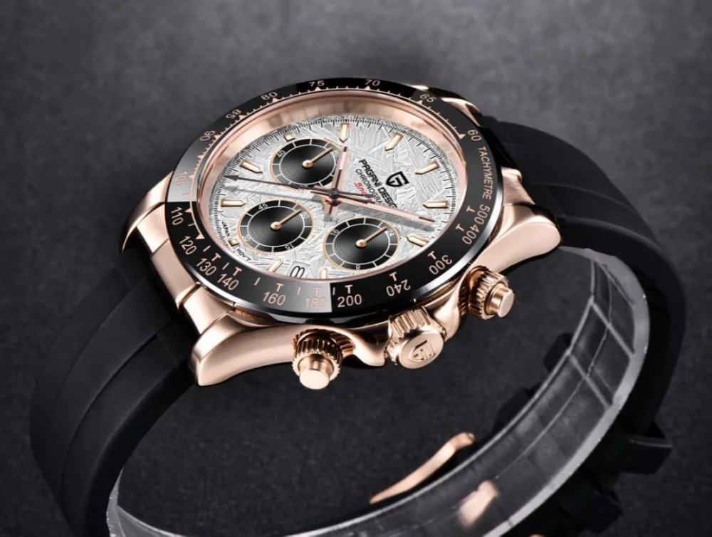 Original New PAGANI DESIGN PD-1664 / PD-1644 Japan VK63 Movt Quartz Wristwatches Sapphire Waterproof Chronograph Reloj Hombre