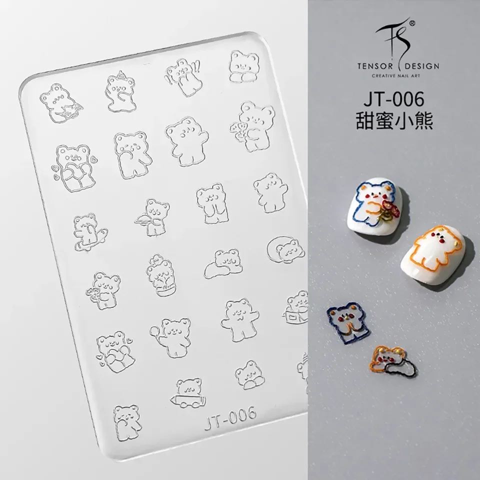 Sommer Eis Popsicle Kirsche Erdbeere 3D Reliefs Silikon Nail art Zubehör Schöne UV Gel Maniküre Form DIY Carving Form