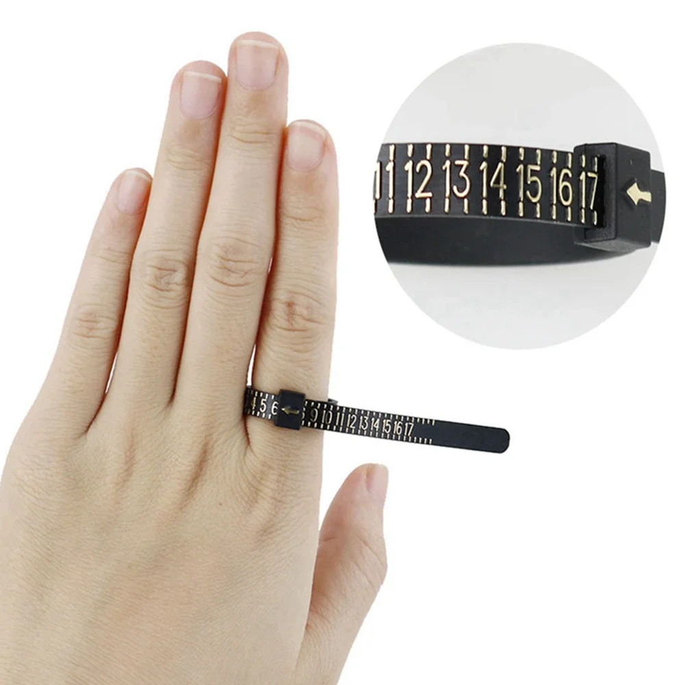 

UK/US/EU/HK/JP Ring Sizer Finger Circumference Size Measurement Belt Measuring Reusable Finger Size Gauge Jewelry Sizing Tool