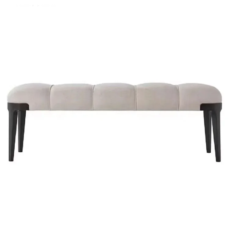 /Hot Selling Contemporary Living Room Furniture Wooden Upholstered Long Leather Ottoman Bench