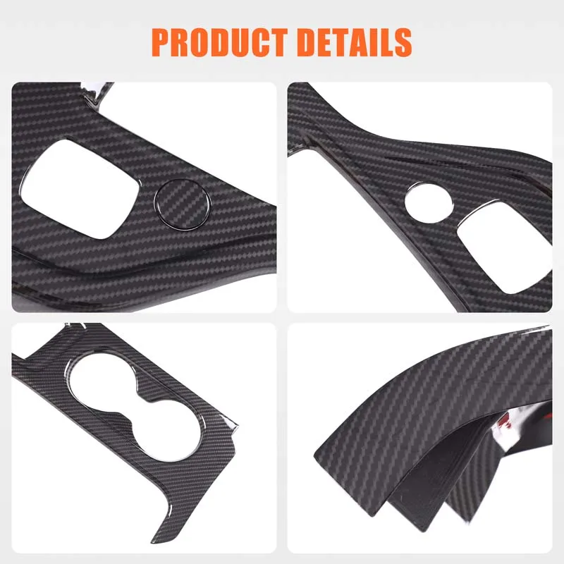 For Ford RANGER T6 T7 T8 2015-2021 ABS Carbon Fiber Color Car Interior Gear Shift Panel Door Handles Outer Frame Cover Trim view 4