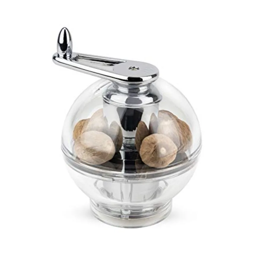 

Мельница для мускатного ореха Tidore из прозрачного акрила для кухни, коричневого цвета, премиум-качество, с механизмом измельчения