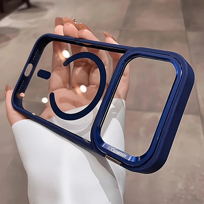 Luxuriöse Magnetische Metall-Ständerhülle mit Lanyard Kompatibel mit iPhone 18 Pro Max 17 16 15 14 13 Transparente Schutzhülle – Detail 5