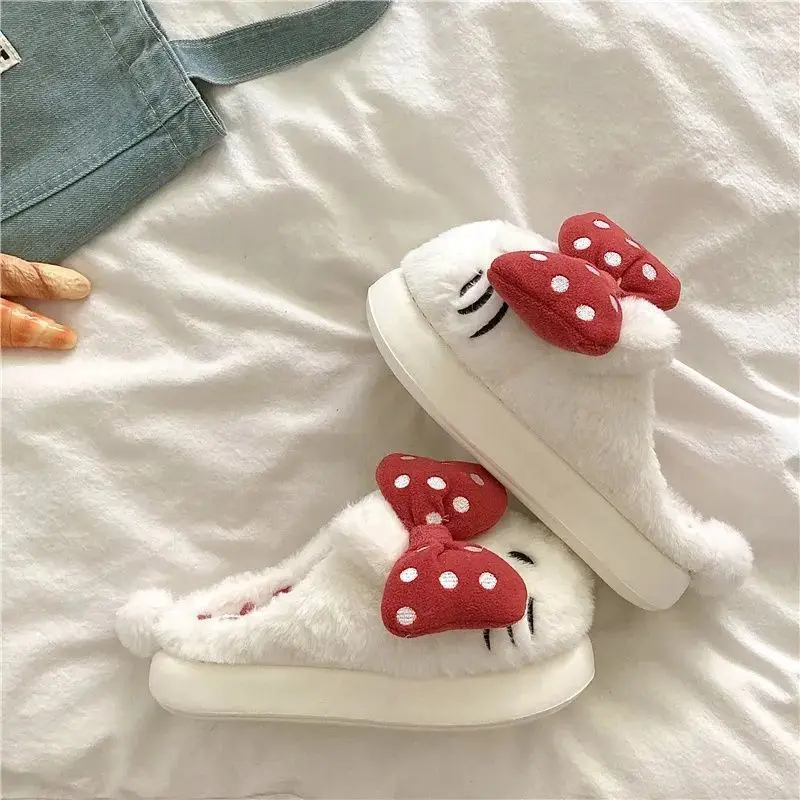 Kawaii hello kitty chinelos anime bonito dos desenhos animados menina casal presente feminino acessórios crianças brinquedo dormitório casa suprimentos atacado