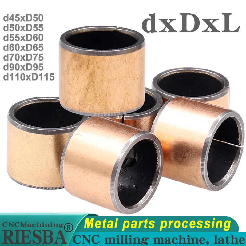 SF-1 Composite Copper Sleeve Oil-free Self-lubricating Bearing Inner Diameter 45 50 55 60 70 90 110mm Bushing Small Bushing