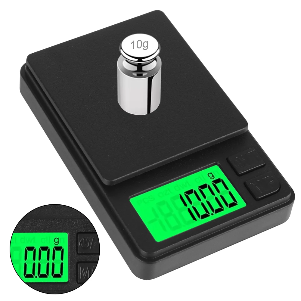 High Precision Jewelry Scale Mini Digital Pocket Scale Portable 0.01g Weighing Tool 100g/200g LCD Backlight Electronic Scale