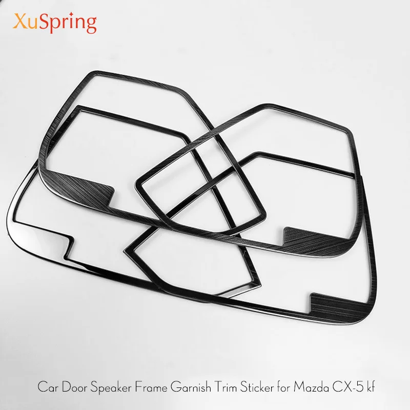 For Mazda CX-5 CX5 2017-2023 2024 KF Door Speaker Audio Sound Equip Trim Garnish Frame Ring Cover Stickers Strips Car Styling