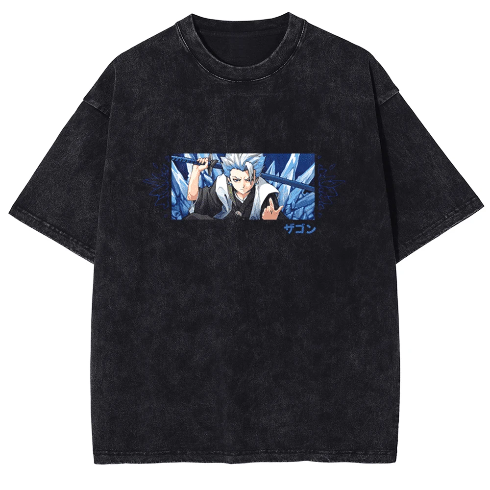 Hot Anime BLEACH Zaraki Kenpachi Cool Print T-shirt Men Manga