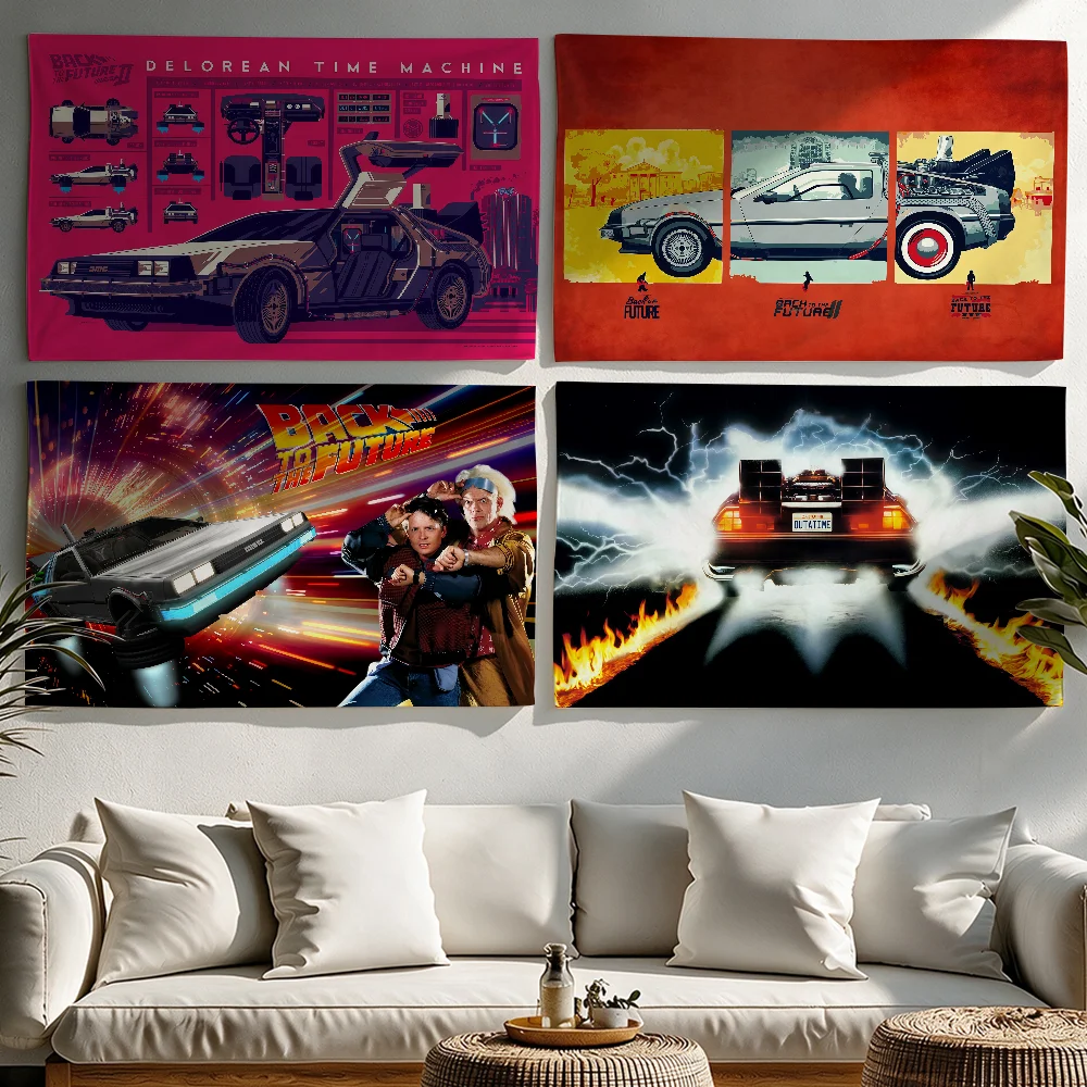 Back To The F-Future flag Tapestries Outdoor Parties Bedrooms Living Rooms Dorm Rooms Wall Decor Banners Gifts