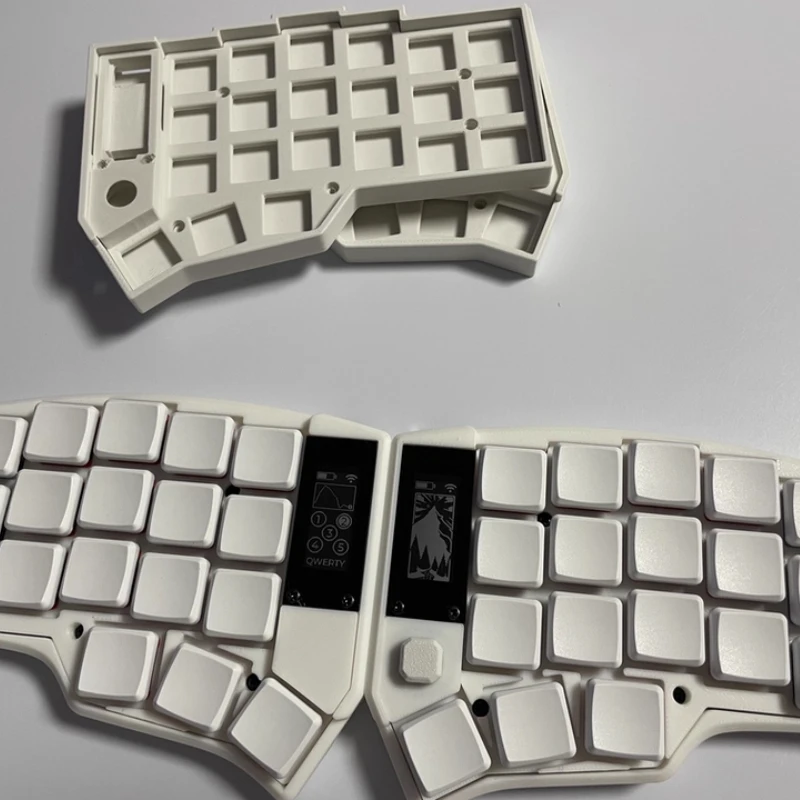 مجموعة لوحة مفاتيح مقسمة رفيعة للغاية من Corne سلكية مخصصة لاسلكية تعمل بالبلوتوث 2.4G قابلة للتبديل السريع Kaih V1 V2 شاشة دوارة لعصا التحكم