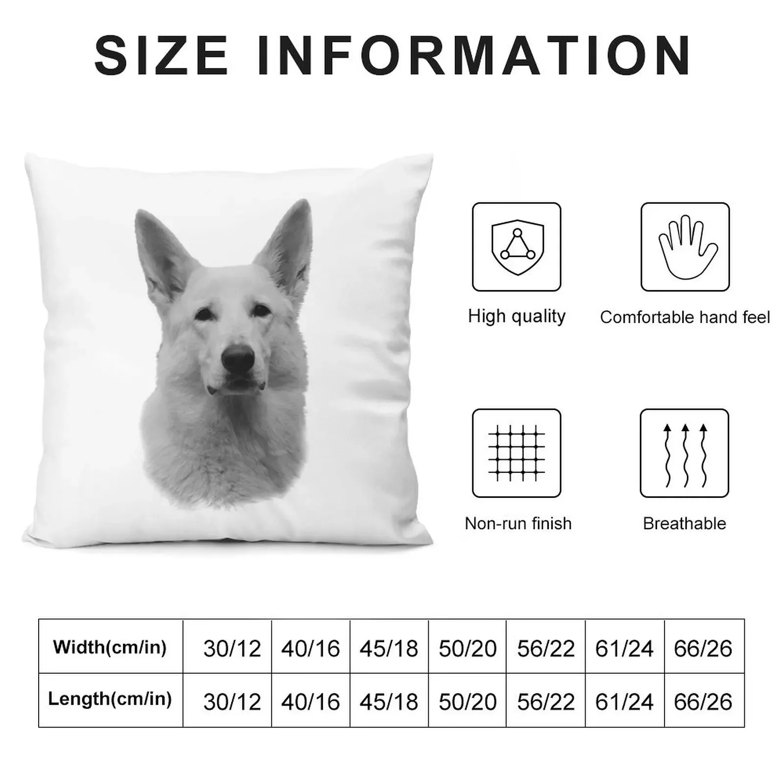 White German Shepherd Throw Pillow Pillow Cover home decor items christmas ornaments 2025 Plaid Sofa pillow