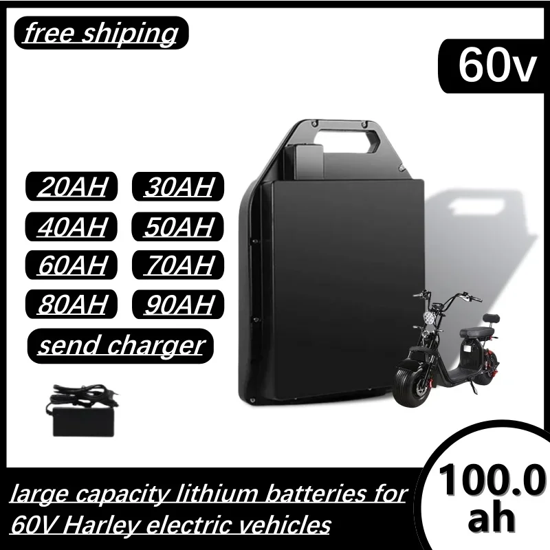 

60V 20ah~100Ah waterproof lithium battery for electric motorcycles 18650 CELL 300-1800W for electric motorcycles