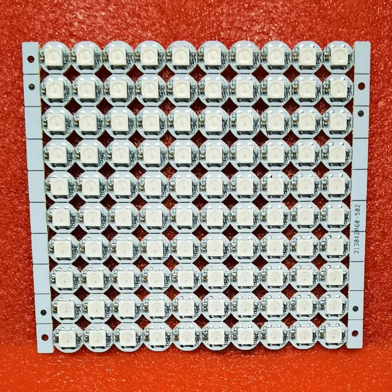 100Pcs 5V SK6812 RGBW RGBWW WS2812B RGB 5050 Led Chip & Heatsink PCB Board Panel IC WS2812 Chip Individually Addressable Digital