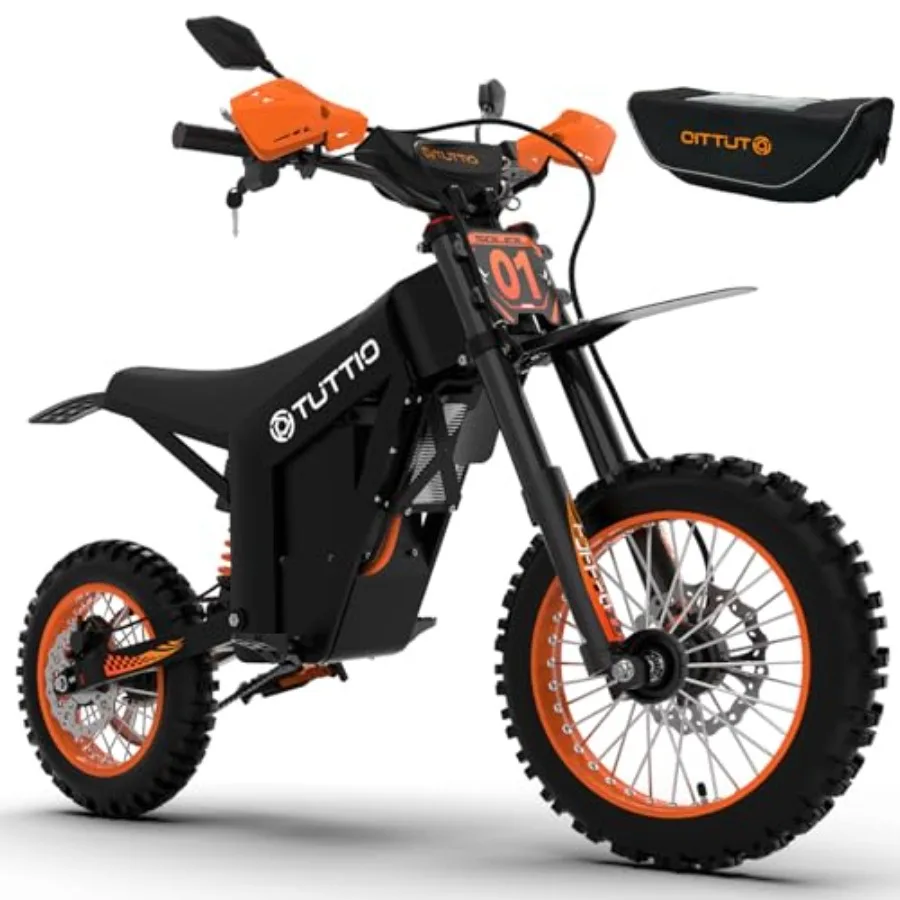 

Electric Dirt Bike for Teens Adults 2000W 3000W 220NM 37MPH 48V 21AH Removable Battery with Hydraulic Brakes Black High-Perform