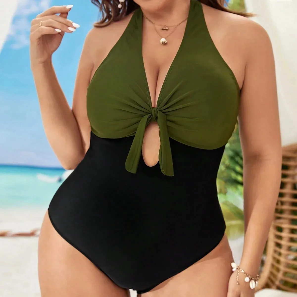 

Новый купальник больших размеров 2025 года, цельный купальник, спортивная обувь и аксессуары из материкового Китая, бренд Нет (на складе AE)*******