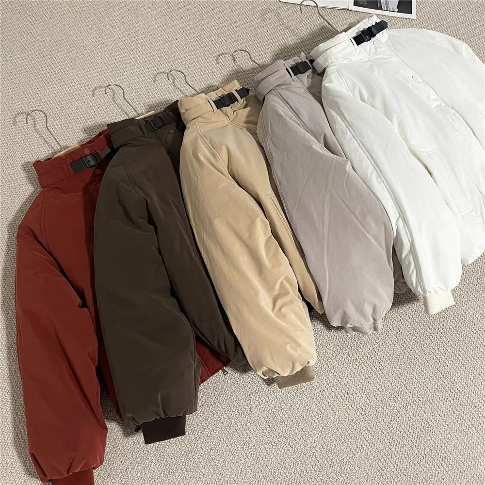 

Winter New Semi High Neck Fashionable Casual White Goose Women's Cardigan Down Jacket