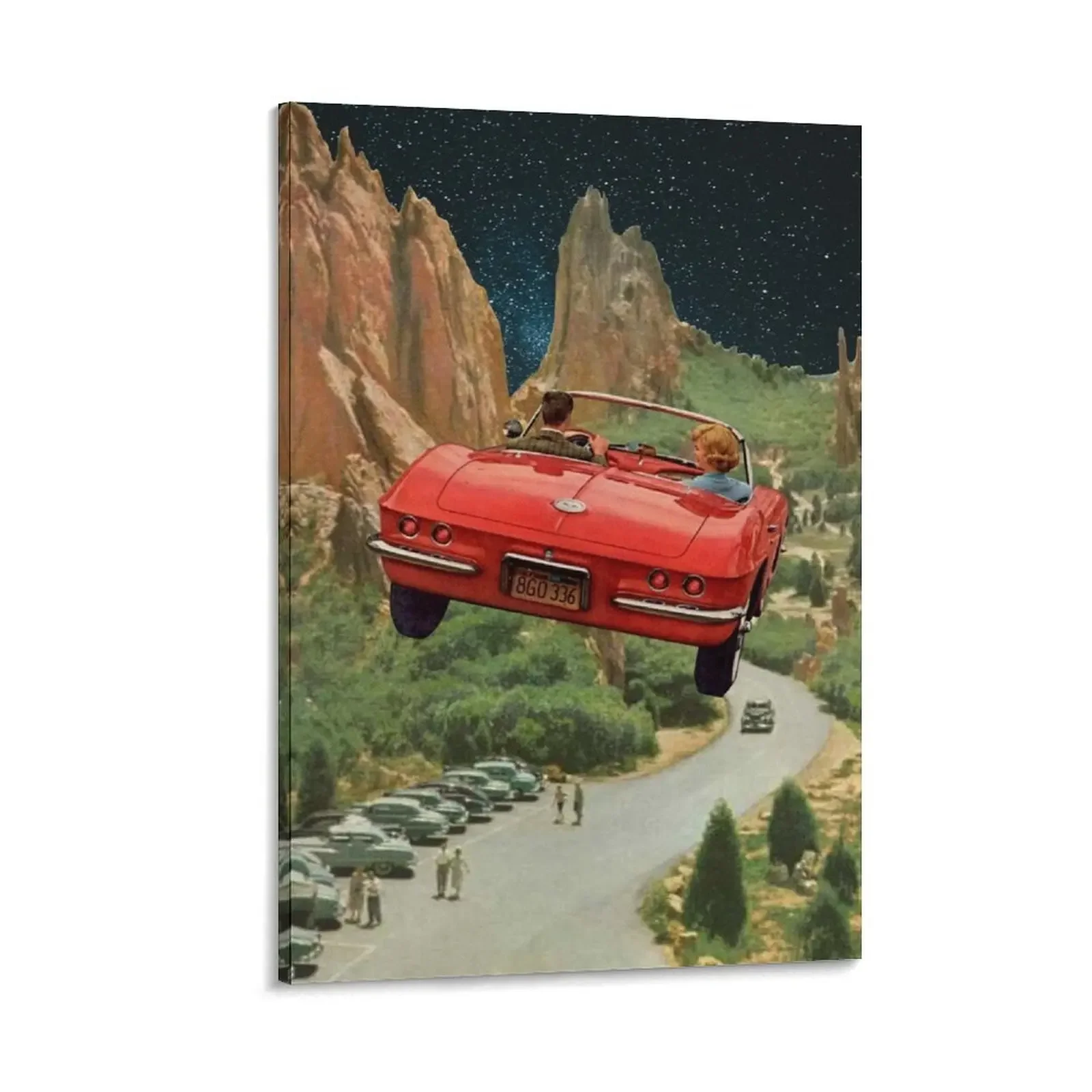 

Flying vintage car Canvas Painting decorations for the room canvas wall art large paintings modern living room decoration