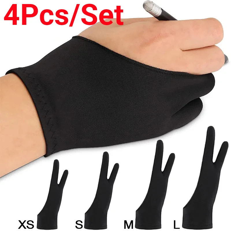 Two-finger Artists Gloves Palm Rejection Gloves for Drawing Pen Display Paper Art Painting Sketching IPad Pencil Graphics Tablet