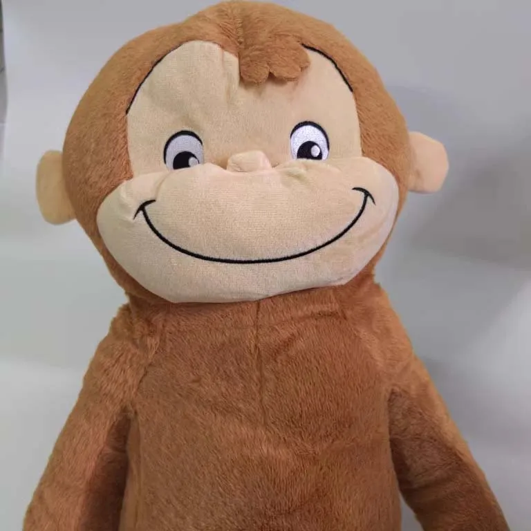 New Cute Curious George Monkey Super Big Size Plush Pillow Cushion Stuffed Animals Toy Doll 60CM Kids Toys Children Gifts