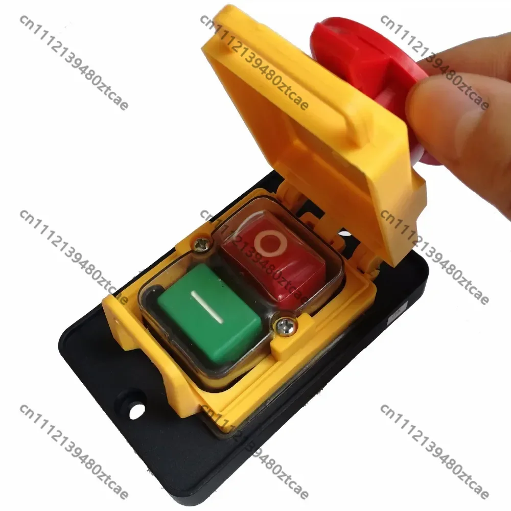 4Pins IP54 250VAC 12(10)A 5E4 Electromagnetic Pushbutton Switch On Off Power Control Industrial Equipment Replacement