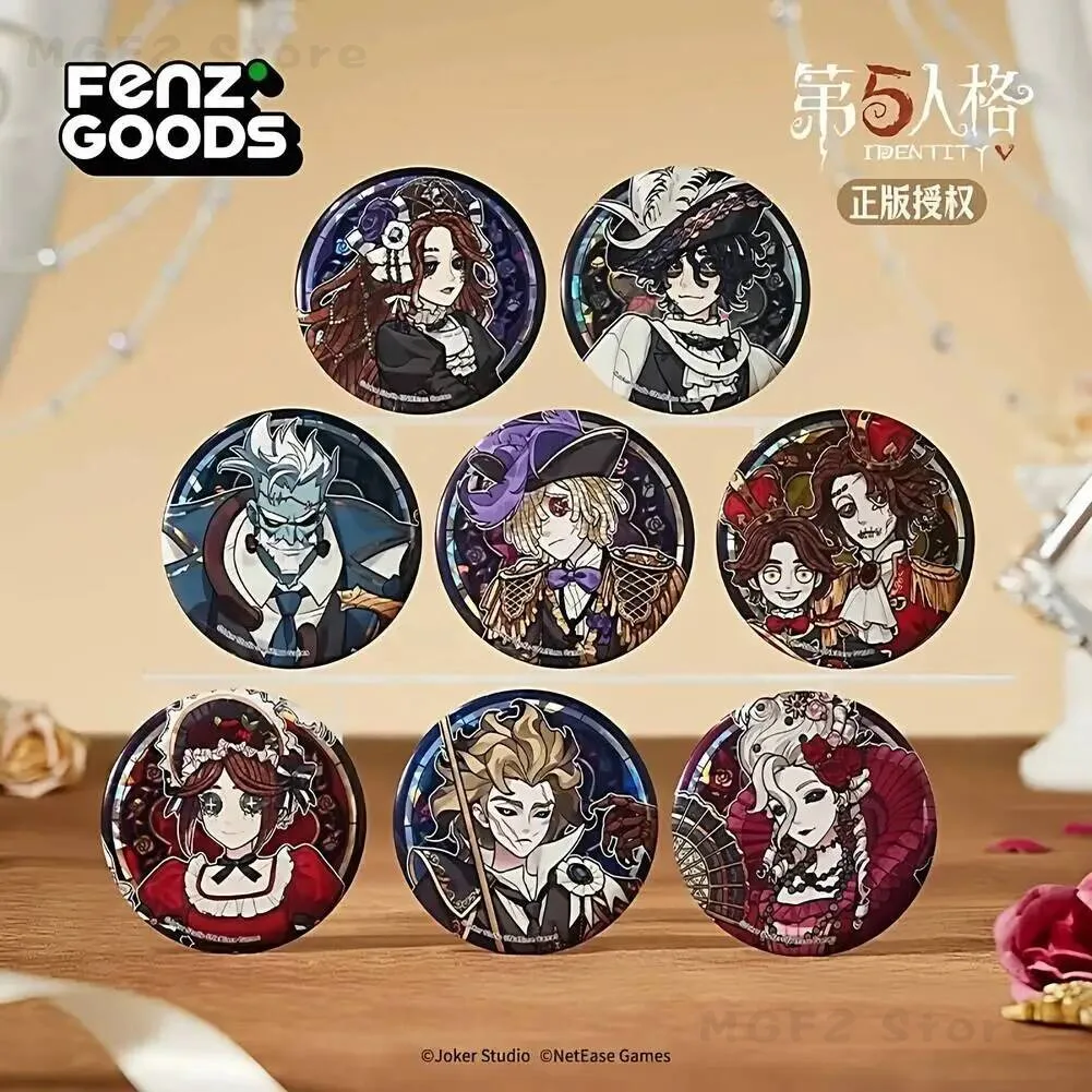 Badge Officiel Cosplay, Broche Décorative, Authentique Identity V Série Dawn, Badge Rond en Étain, Ada Mesmer, Emil, Mary, Cadeau